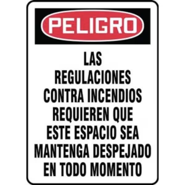 Accuform OSHA DANGER Safety Sign FIRE SHMEXT103VP SHMEXT103VP - main